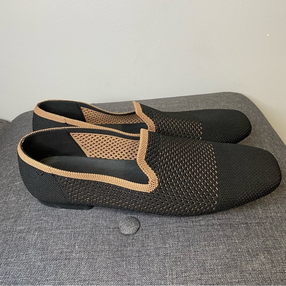 VIVAIA Size EU 42 Flats Deep Ebony Square Toe Perforated Slip On Loafer US 10.5 - Picture 5 of 10